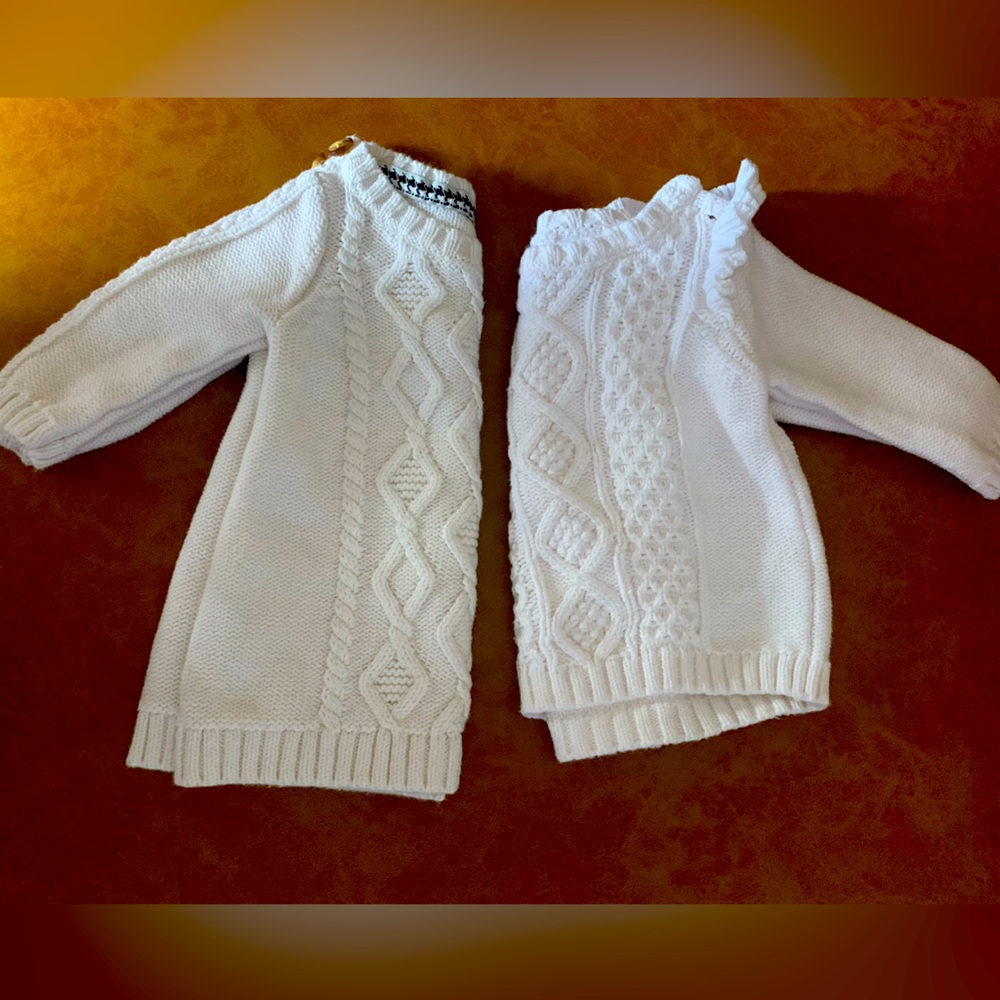 Carter’s TWO Knit Whit Sweaters 3 Months